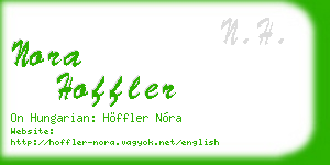 nora hoffler business card